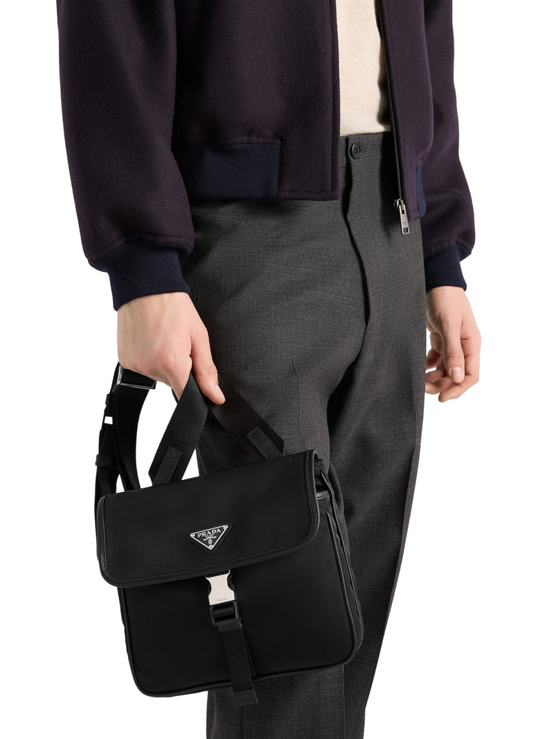 RE-NYLON AND SAFFIANO SHOULDER BAG