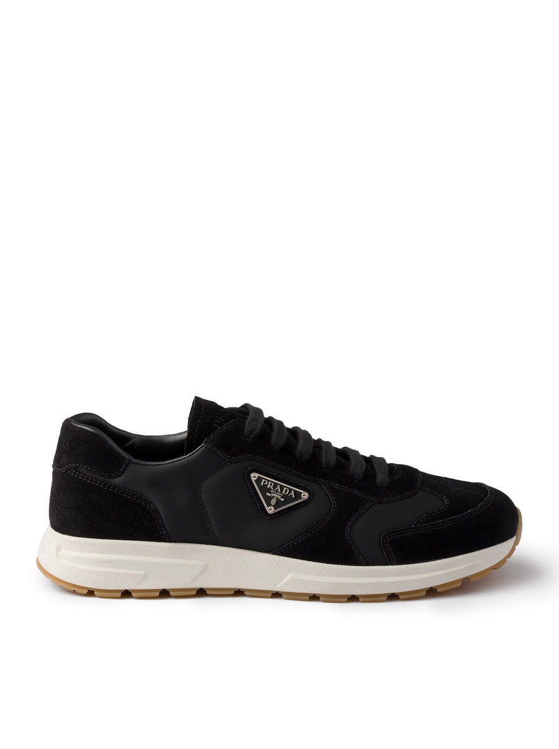 PRAX SUEDE AND RE-NYLON SNEAKERS
