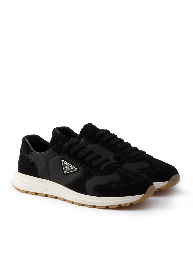 PRAX SUEDE AND RE-NYLON SNEAKERS