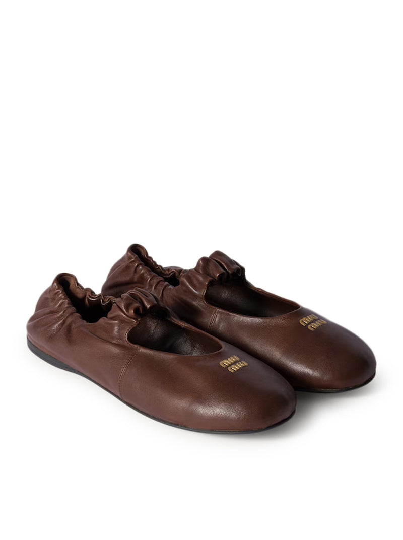 NAPPA RUCHED BALLET FLATS