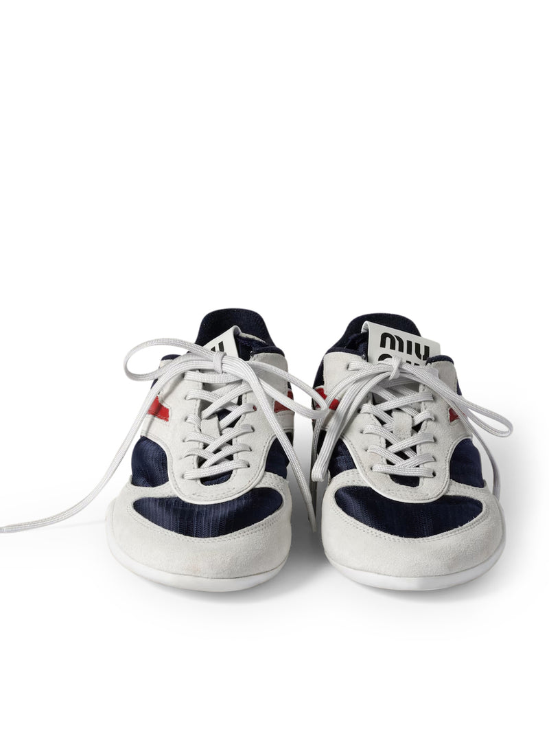 GYMNASIUM SNEAKERS IN TECHNICAL FABRIC AND SUEDE