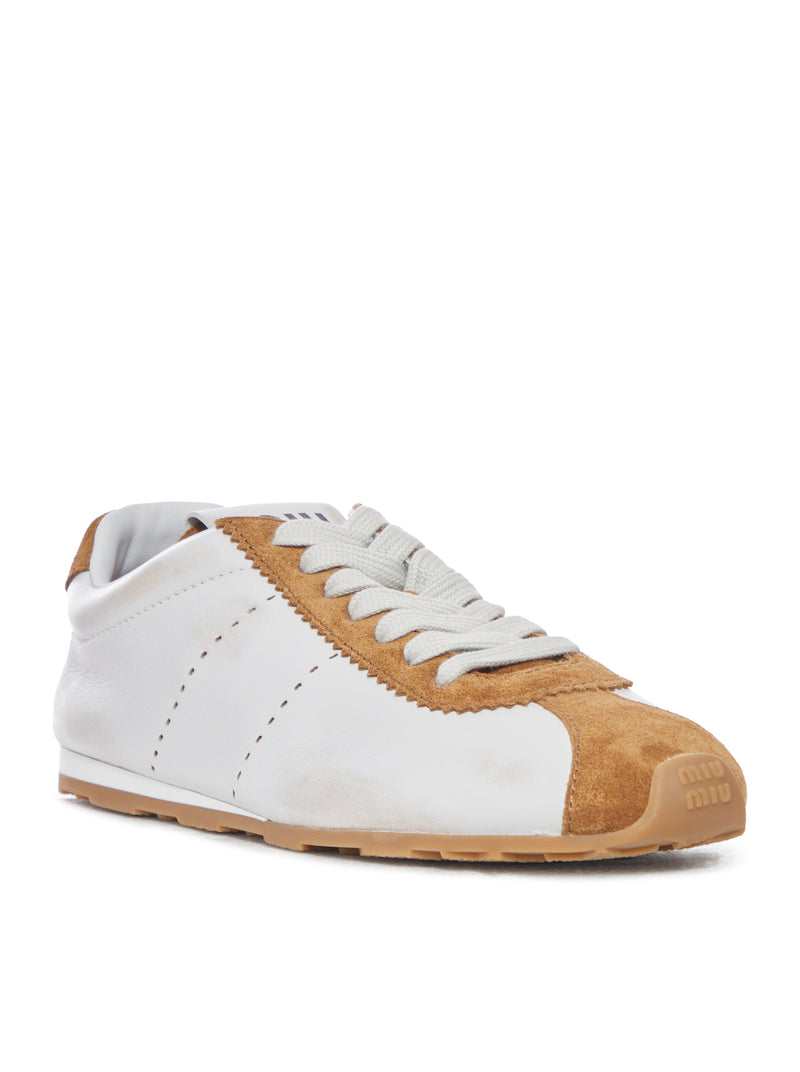 PLUME SNEAKERS IN NAPPA AND SUEDE