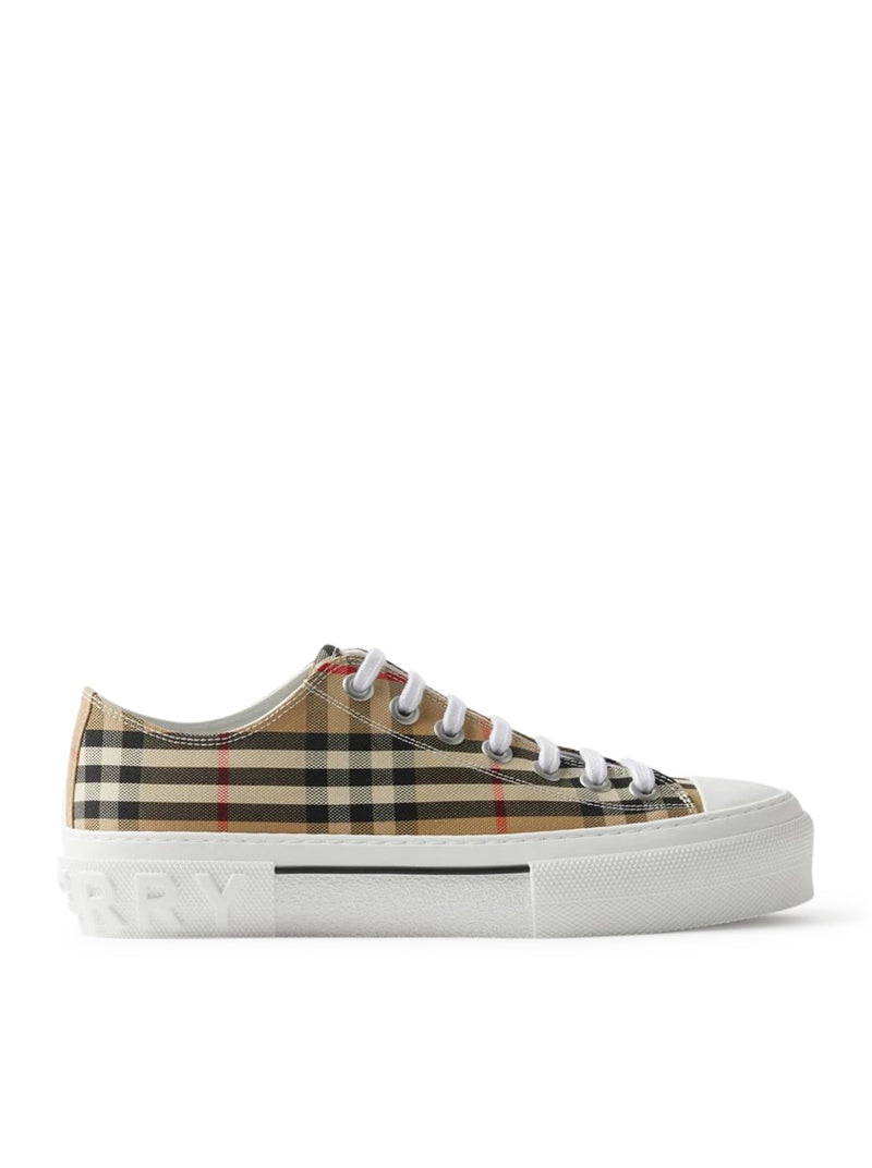 CHECKED COTTON SNEAKERS