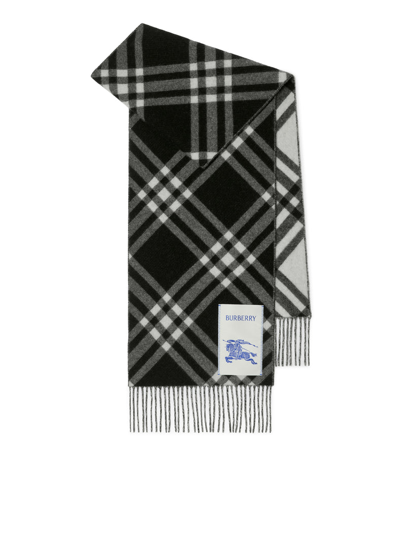 CHECK CASHMERE SCARF