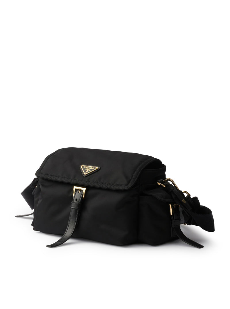 EXPLORE MEDIUM RE-NYLON BAG WITH FLAP