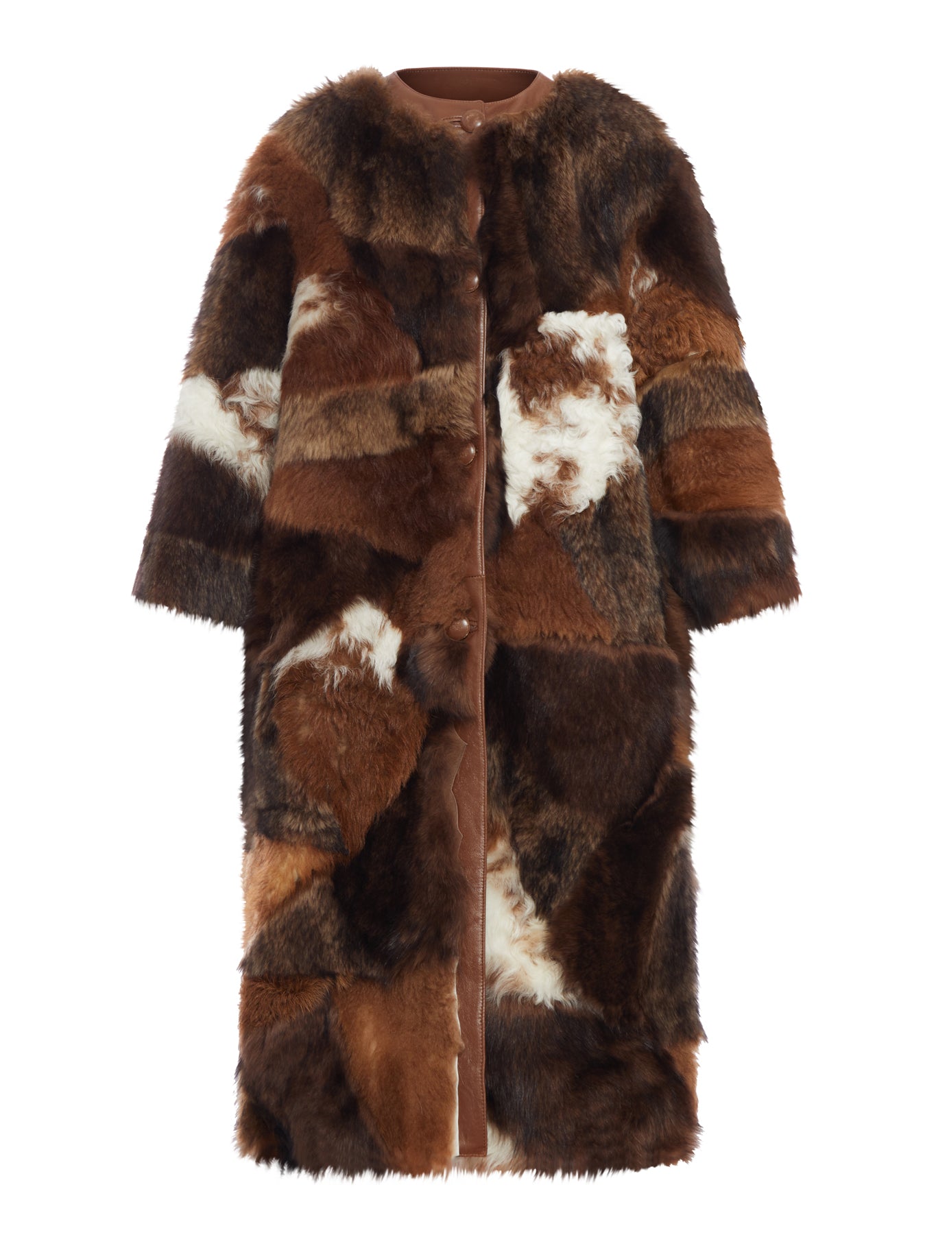 PATCHWORK SHEEPSKIN COAT