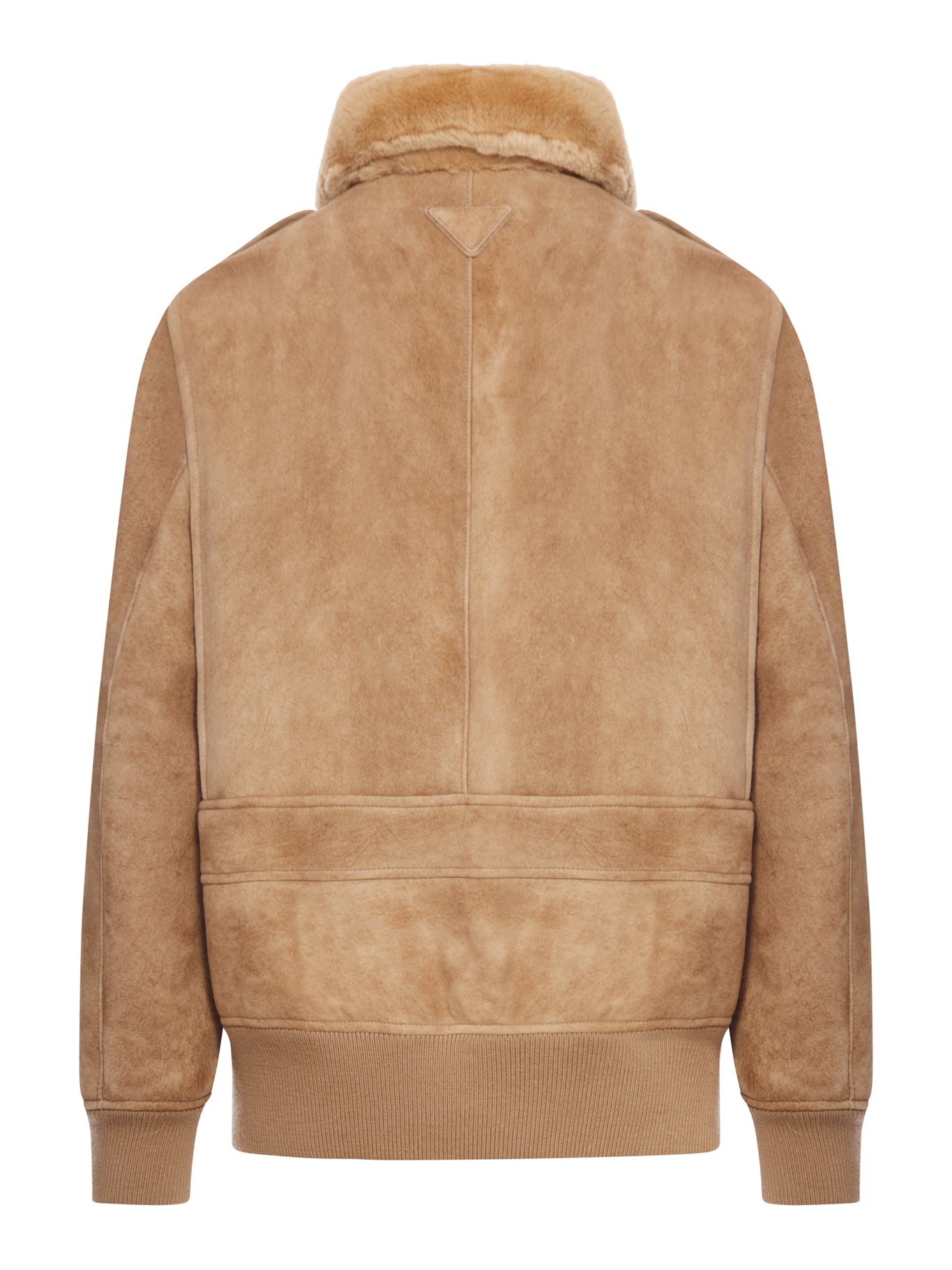 SHEARLING JACKET WITH WIDE COLLAR