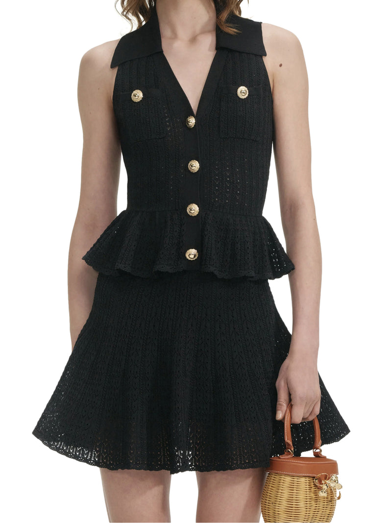 MINI DRESS IN OPENWORK MESH