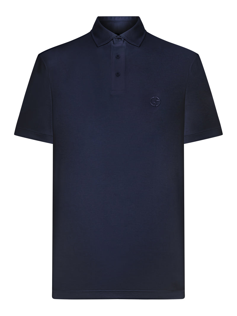 COTTON POLO WITH INTERLOCK LOGO