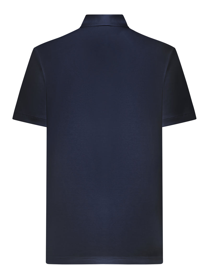 COTTON POLO WITH INTERLOCK LOGO