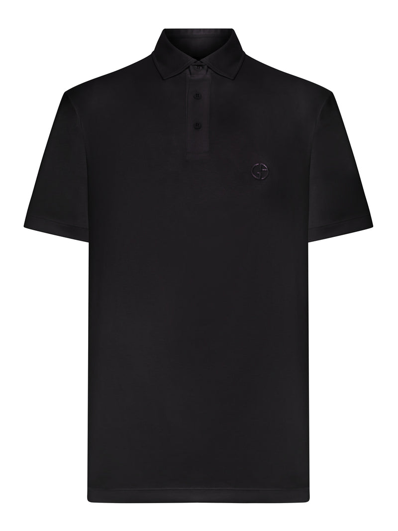 COTTON POLO WITH INTERLOCK LOGO
