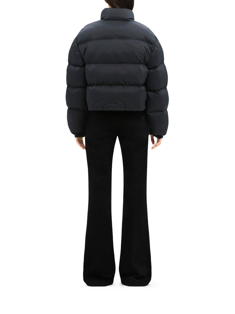 PADDED NYLON BOMBER JACKET WITH EMBROIDERED AC LOGO