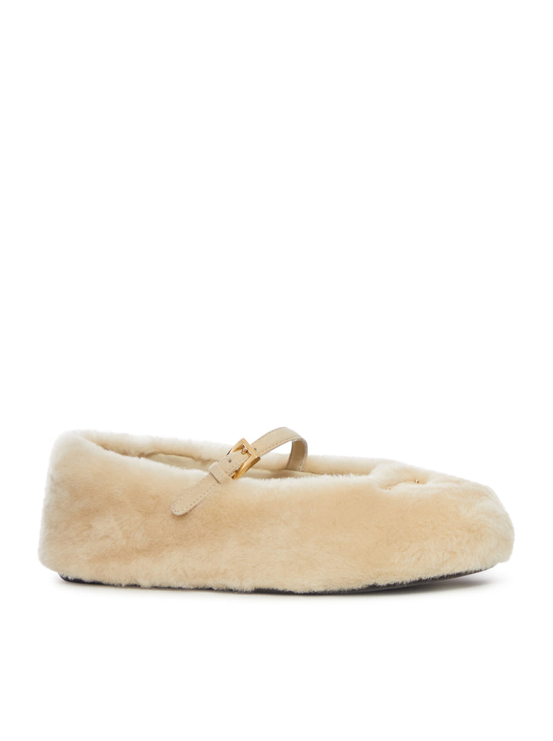 SHEARLING BALLERINAS