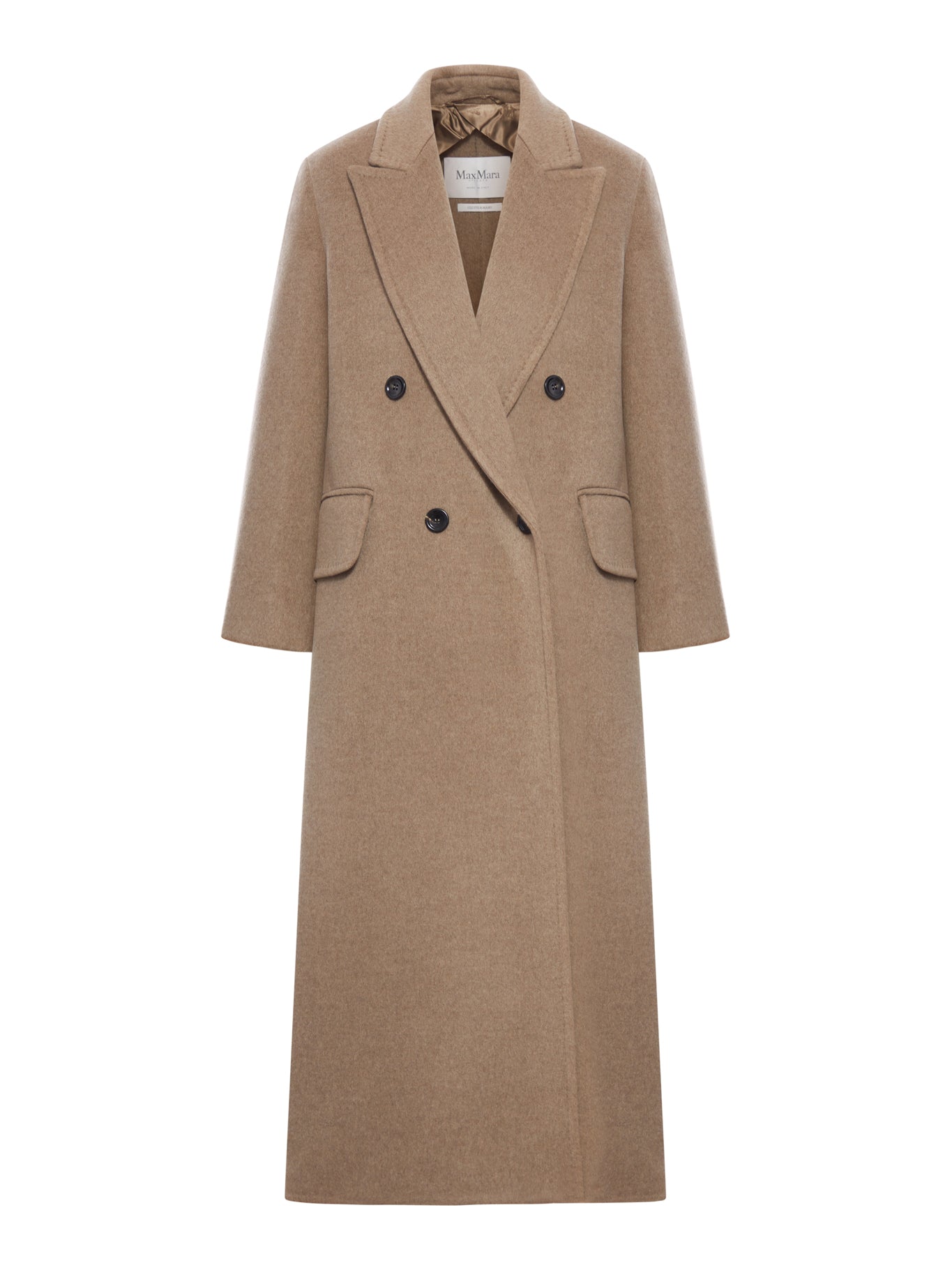 LONG DOUBLE-BREASTED CASHMERE COAT