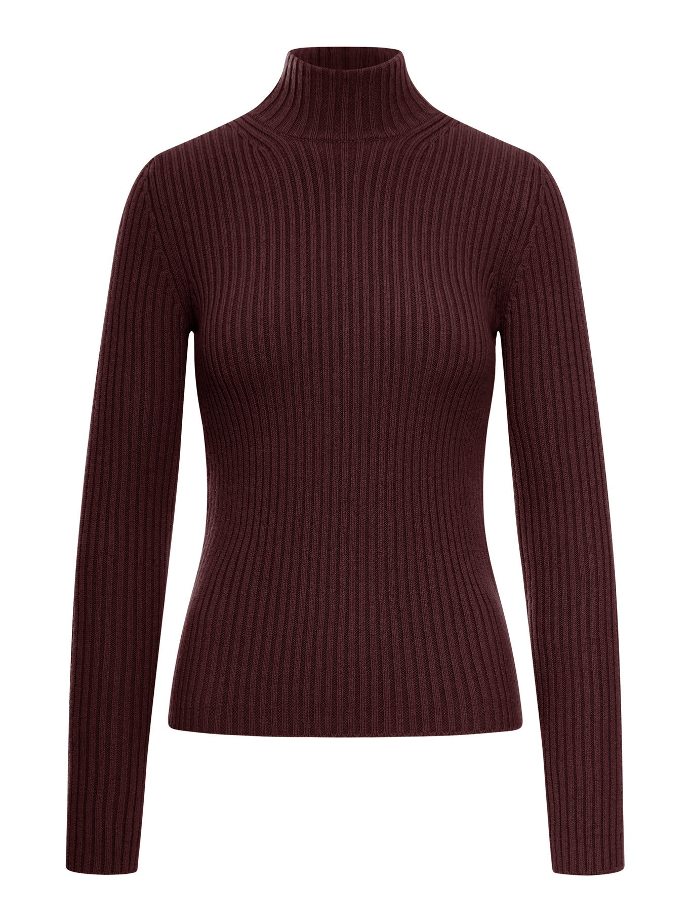 RIBBED WOOL AND CASHMERE TURTLENECK