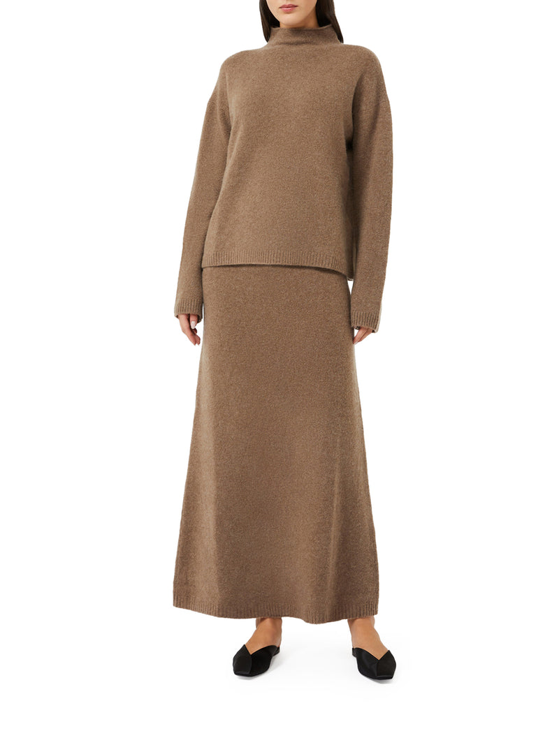 STRETCH CASHMERE YARN SKIRT