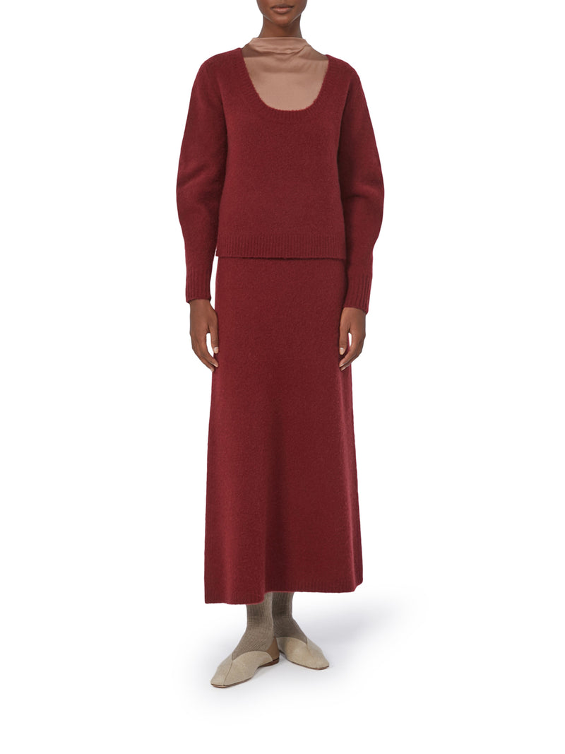 STRETCH CASHMERE YARN SKIRT