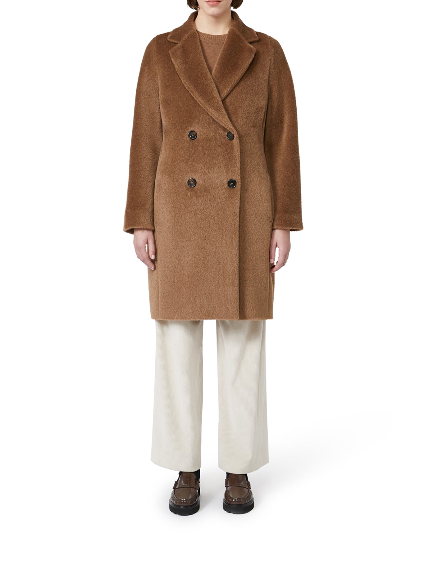 MIDI COAT IN WOOL AND ALPACA