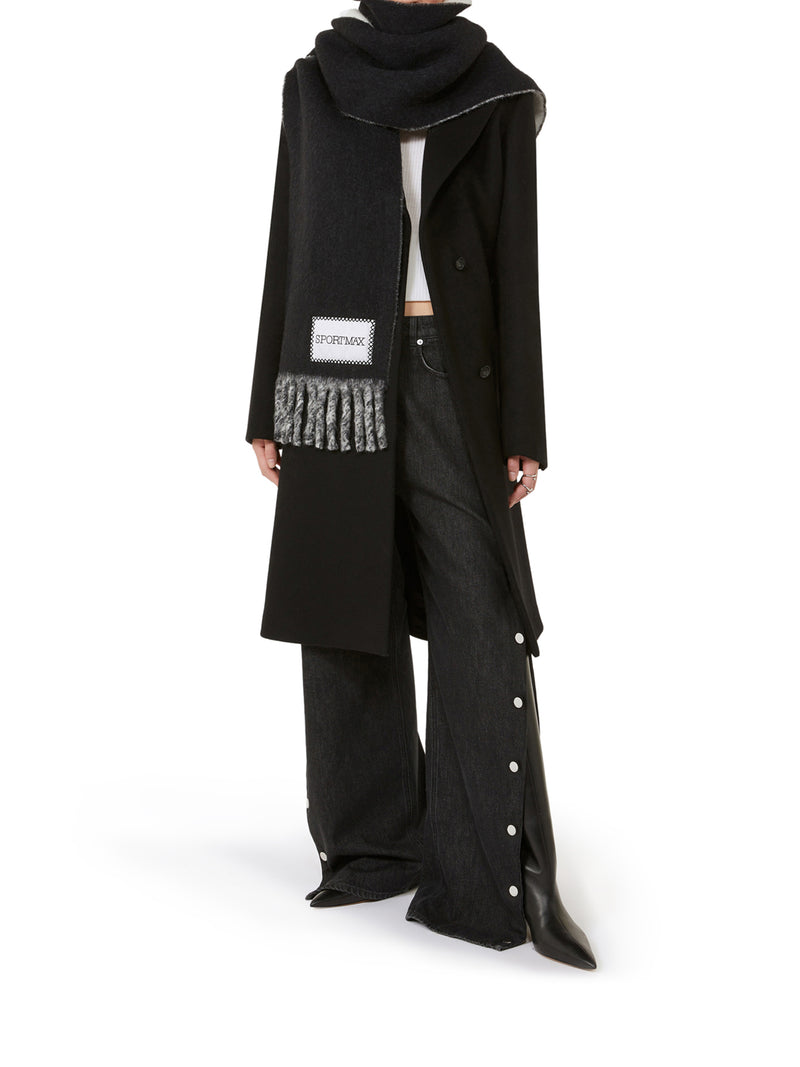 TWO-TONE SCARF WITH FRINGES