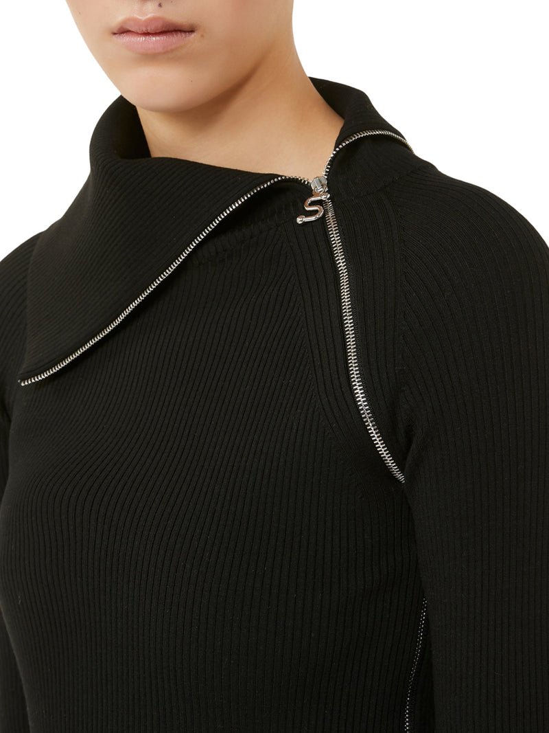 PINNA HIGH NECK SWEATER WITH ZIP