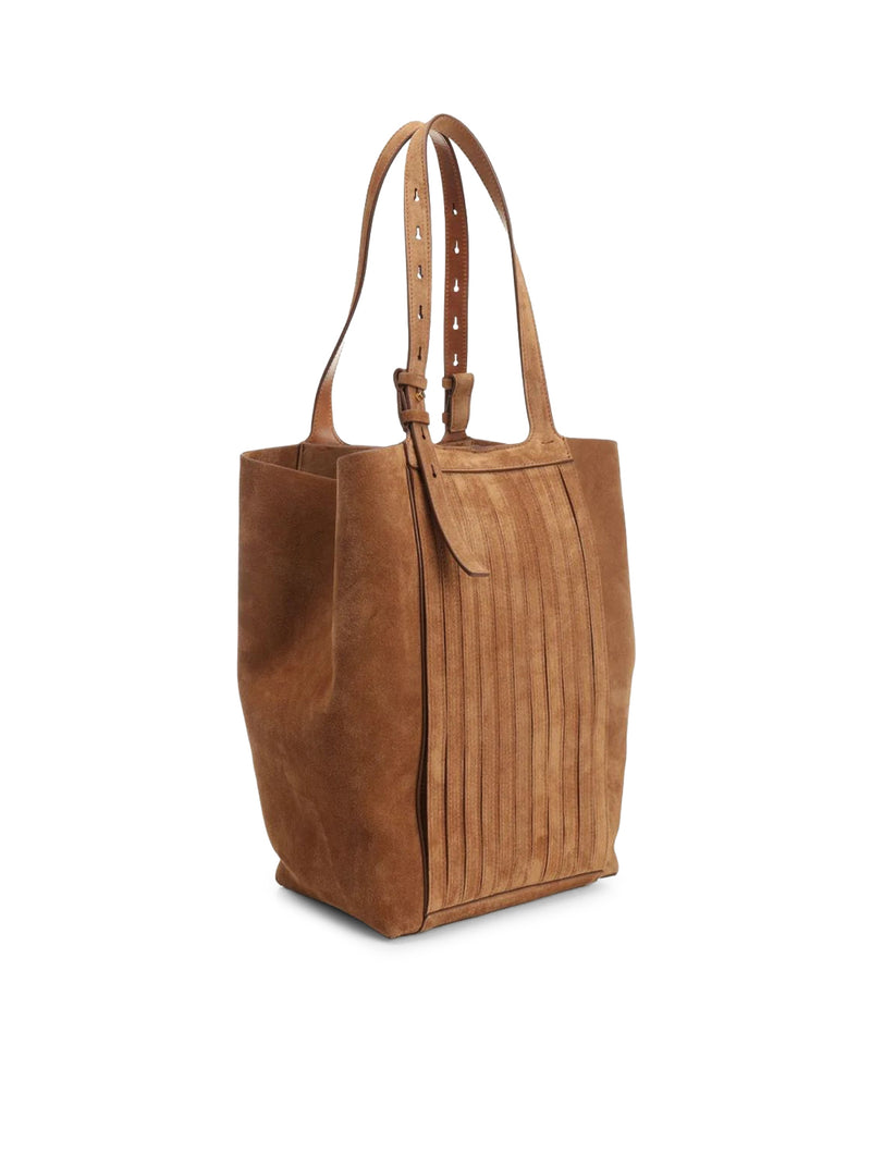 LEATHER FRINGED TOTE BAG