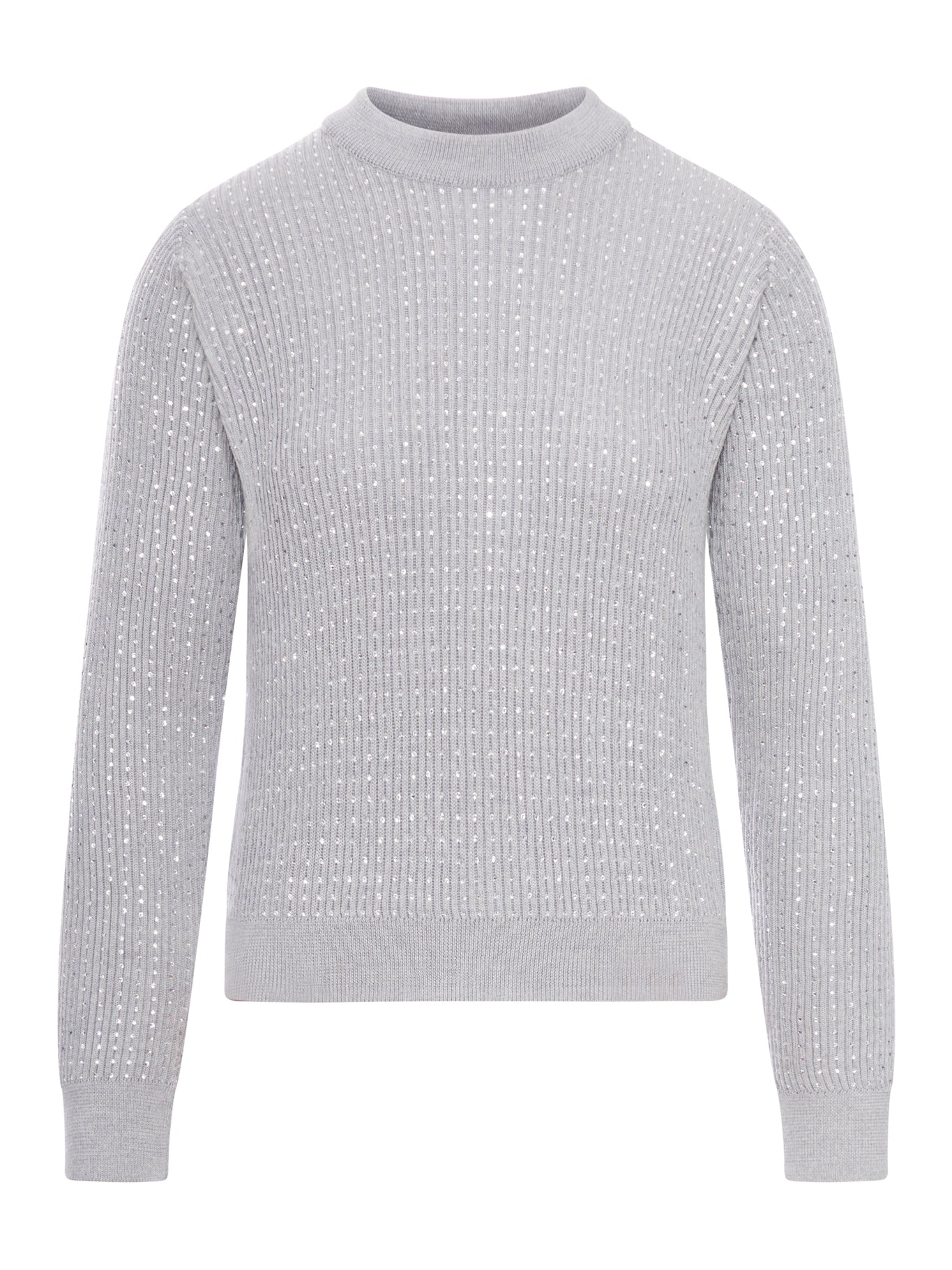 SWEATER WITH ALL-OVER CRYSTALS