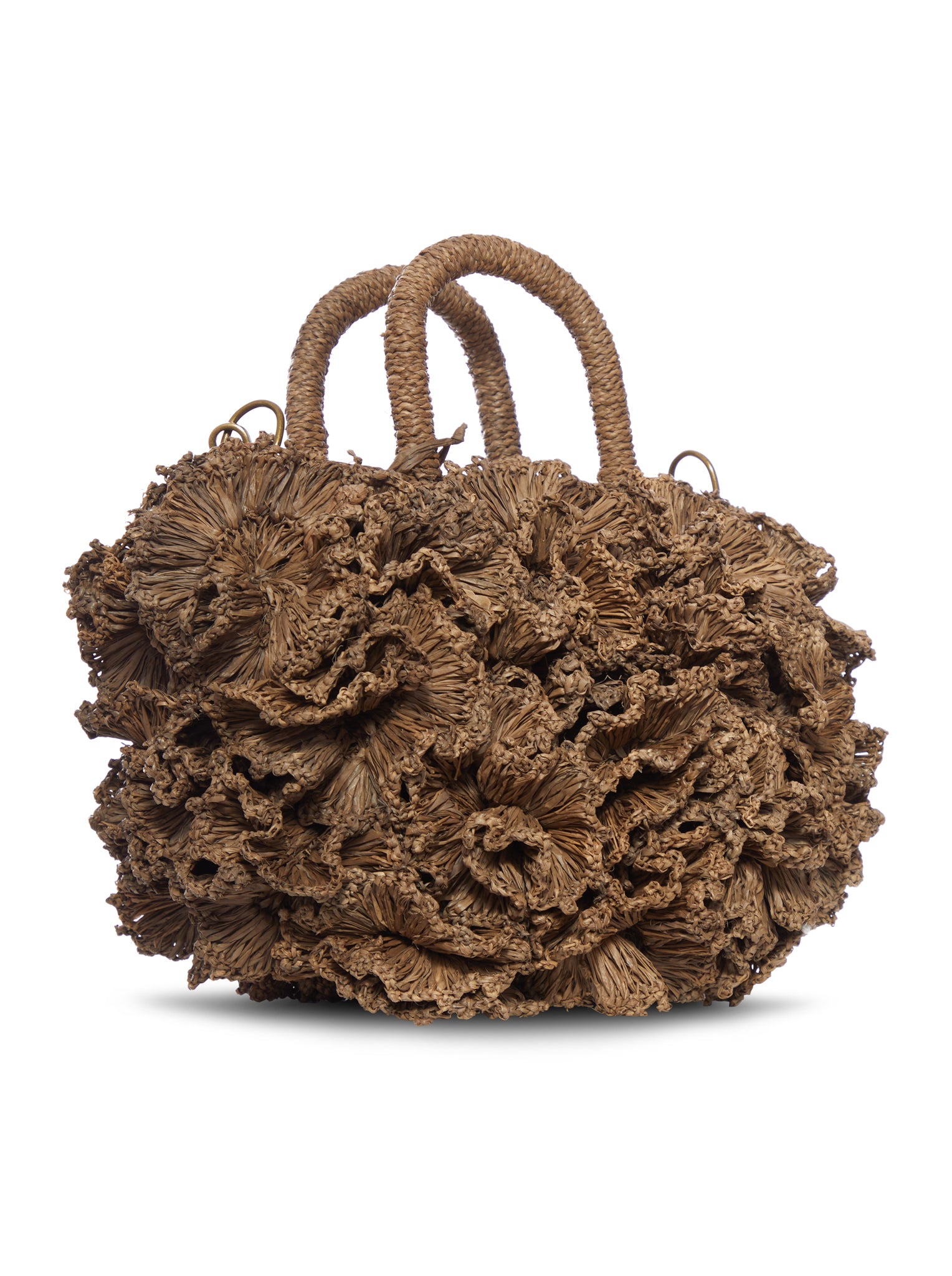 CORAL RAFFIA BAG