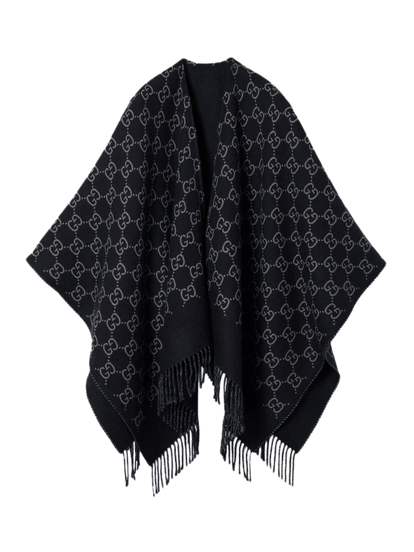 GG WOOL JACQUARD CAPE