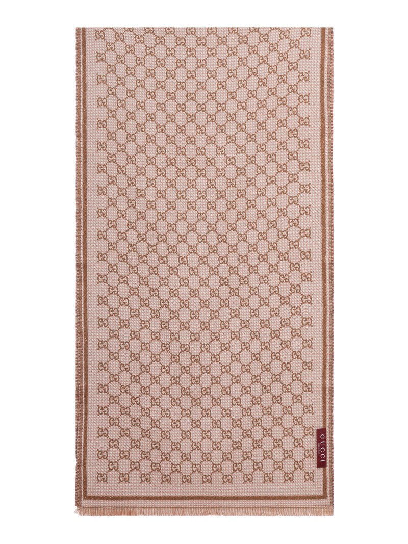 DOUBLE SIDE "GG" WOOL SCARF