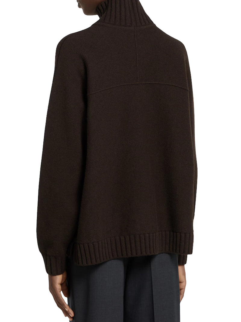 CASHMERE BLEND HIGH NECK SWEATER