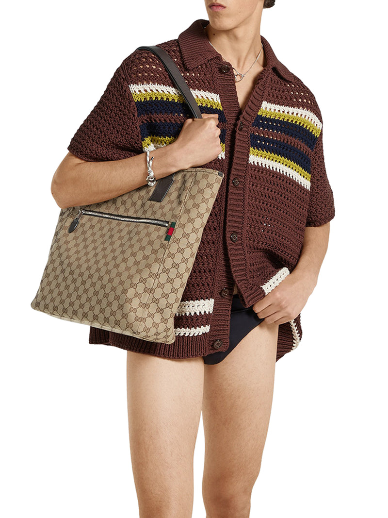 MEDIUM SIZE GG FABRIC SHOPPING BAG