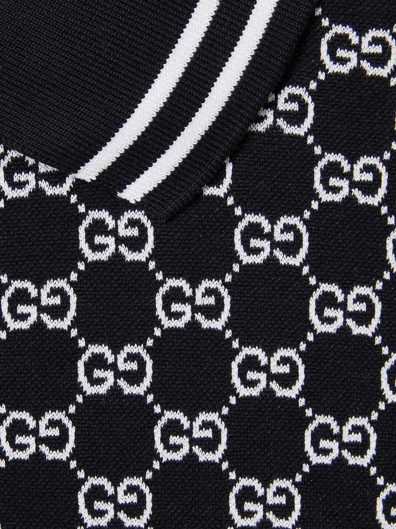 GG JACQUARD COTTON PIQUET POLO