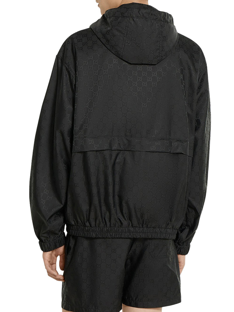 GG JACQUARD NYLON ZIP-UP JACKET