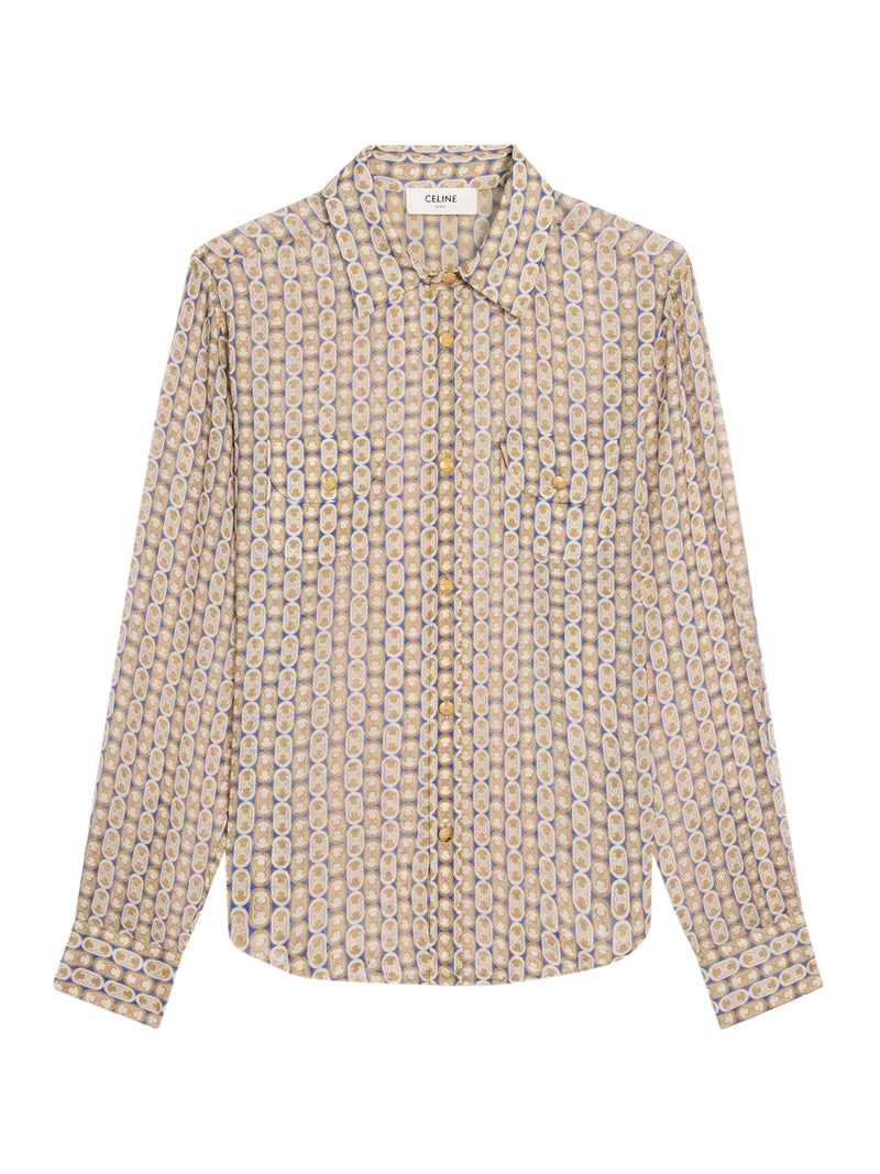 TILLY SHIRT IN WOOL AND SILK ETAMINE