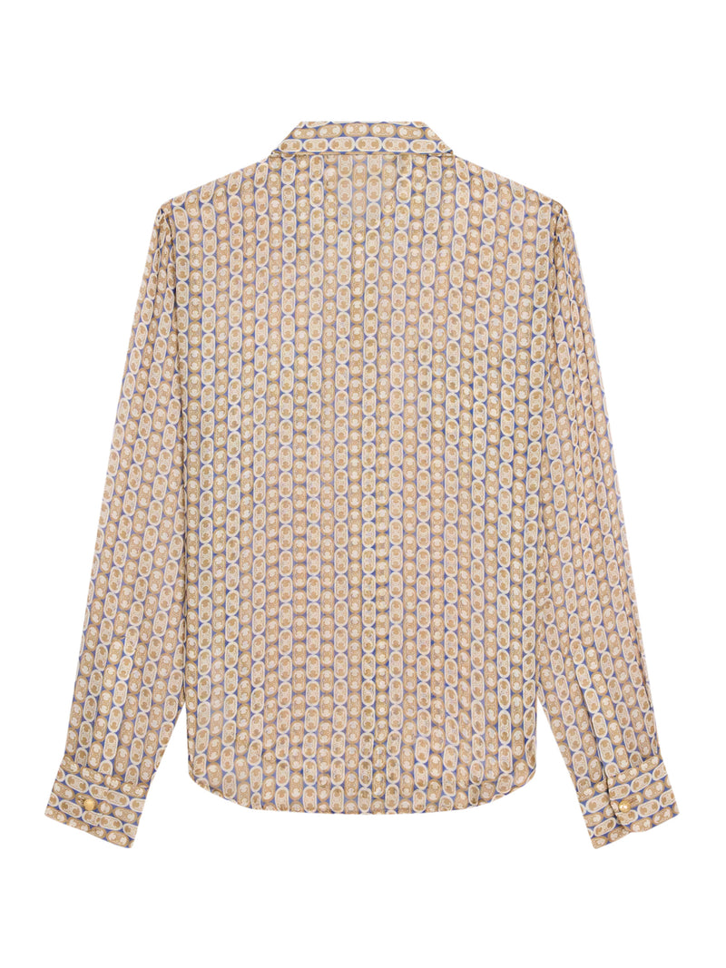 TILLY SHIRT IN WOOL AND SILK ETAMINE
