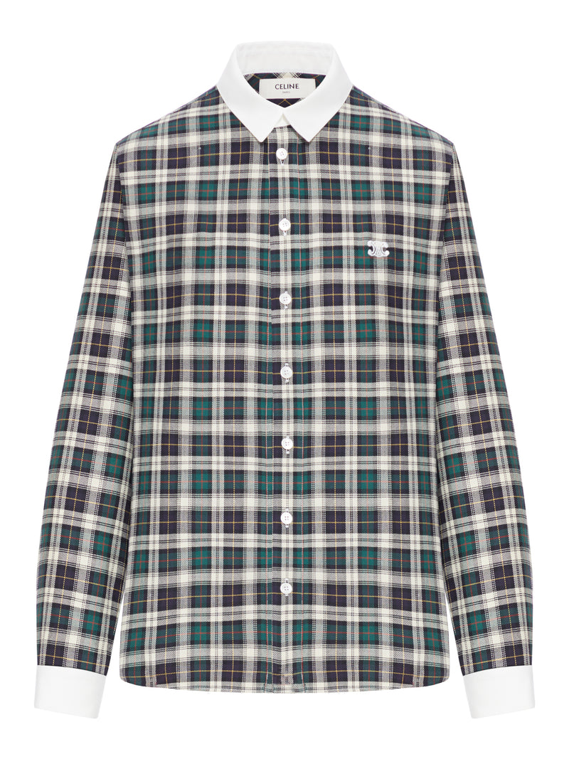 COTTON SHIRT WITH TRIOMPHE LOGO