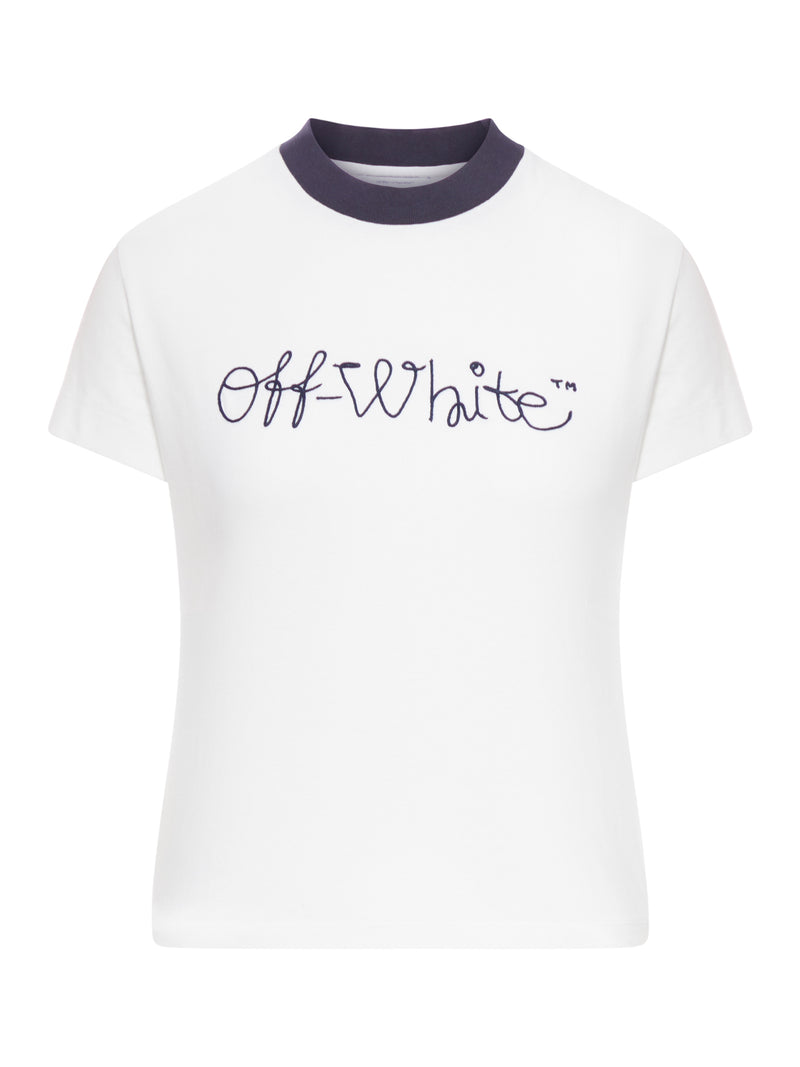 FITTED T-SHIRT WITH EMB LOGO