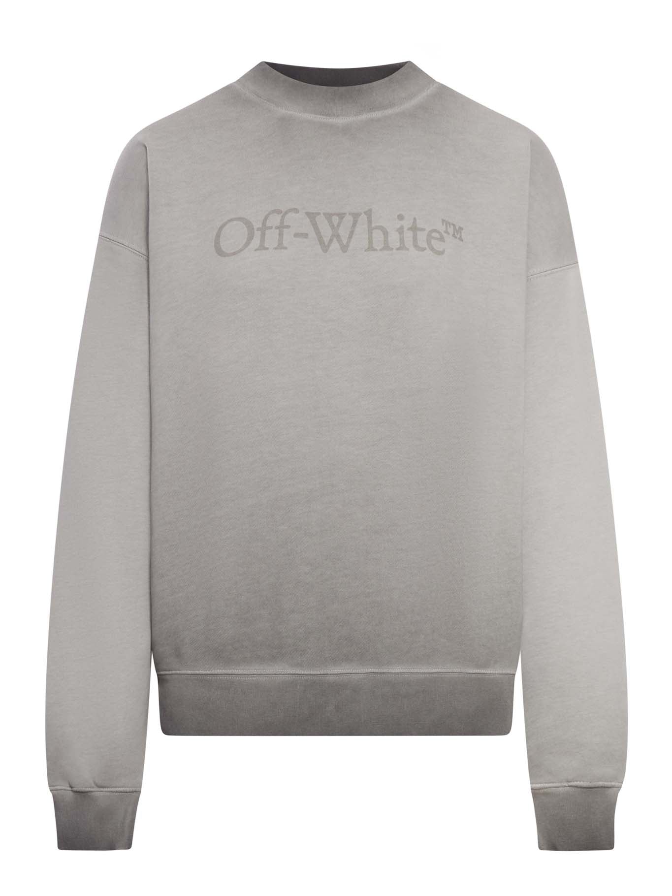 CREW NECK COTTON SWEATSHIRT WITH DEGRADED EFFECT