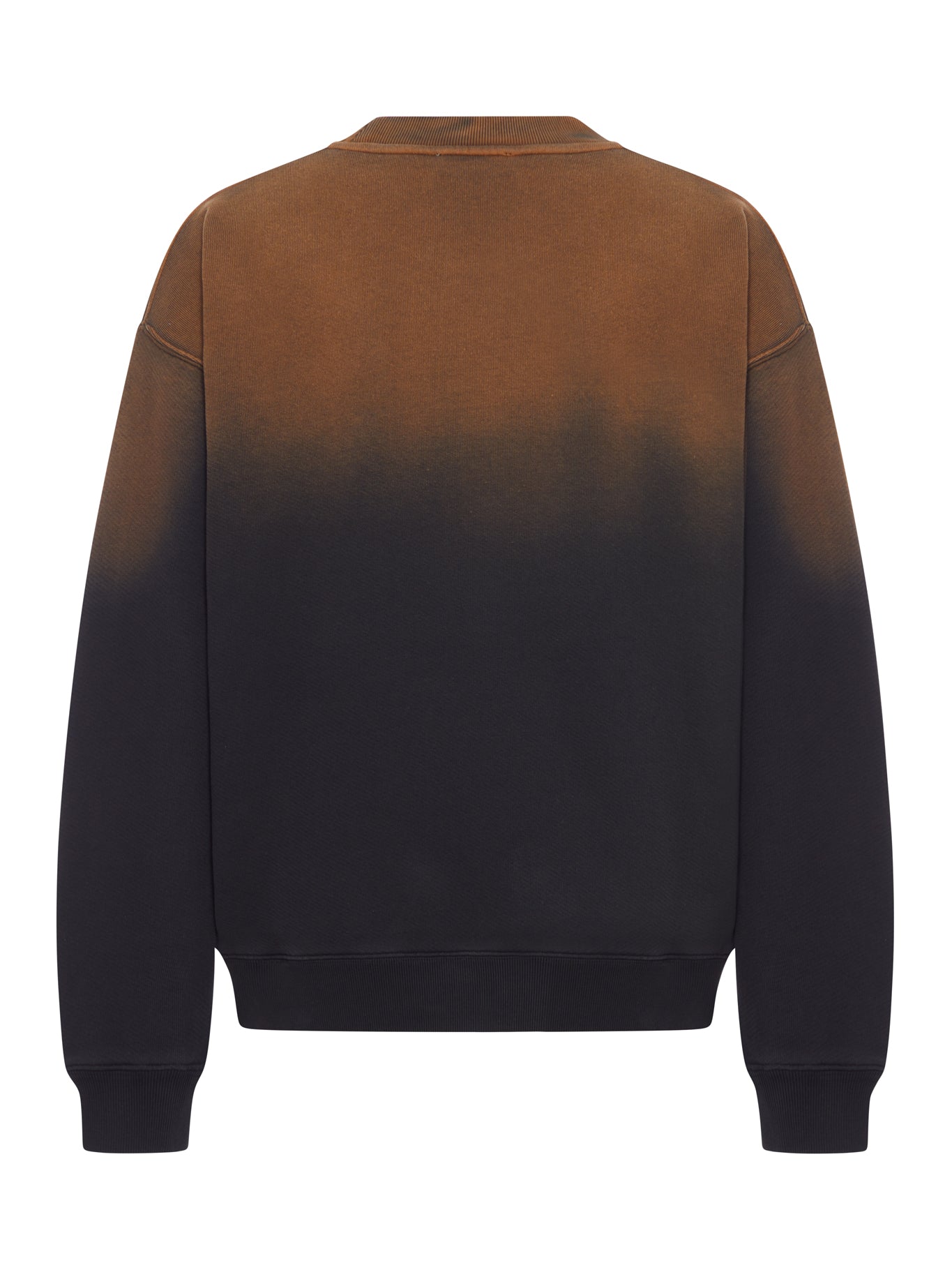 CREW NECK COTTON SWEATSHIRT WITH DEGRADED EFFECT