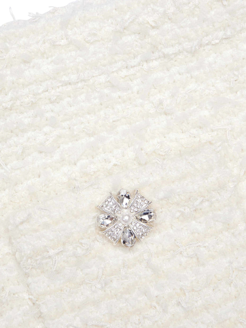 TEXTURED KNIT MINI SKIRT