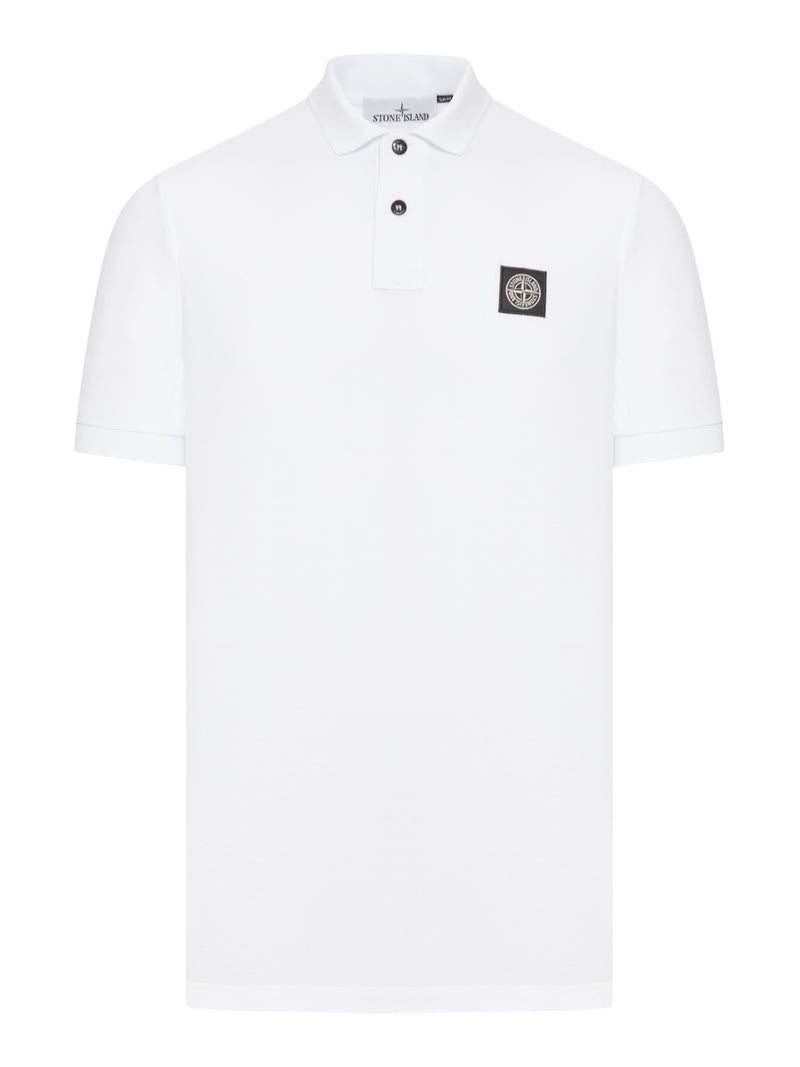 COTTON POLO WITH LOGO PATCH