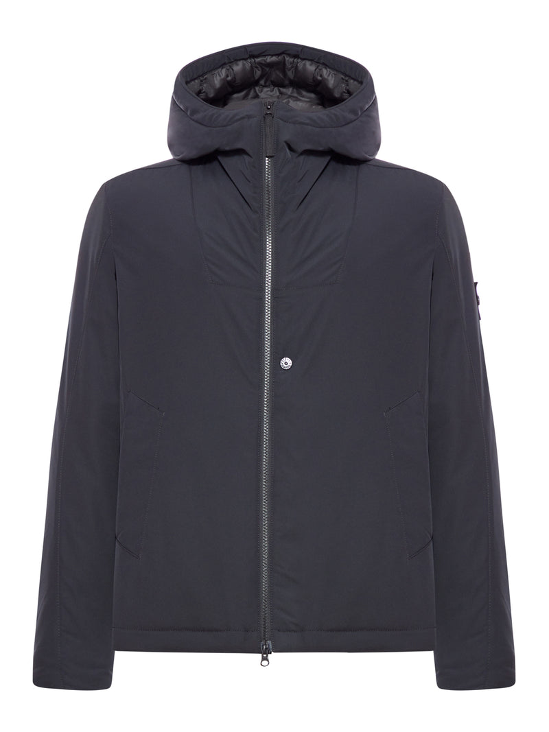 MICRO TWILL PADDED JACKET WITH HOOD