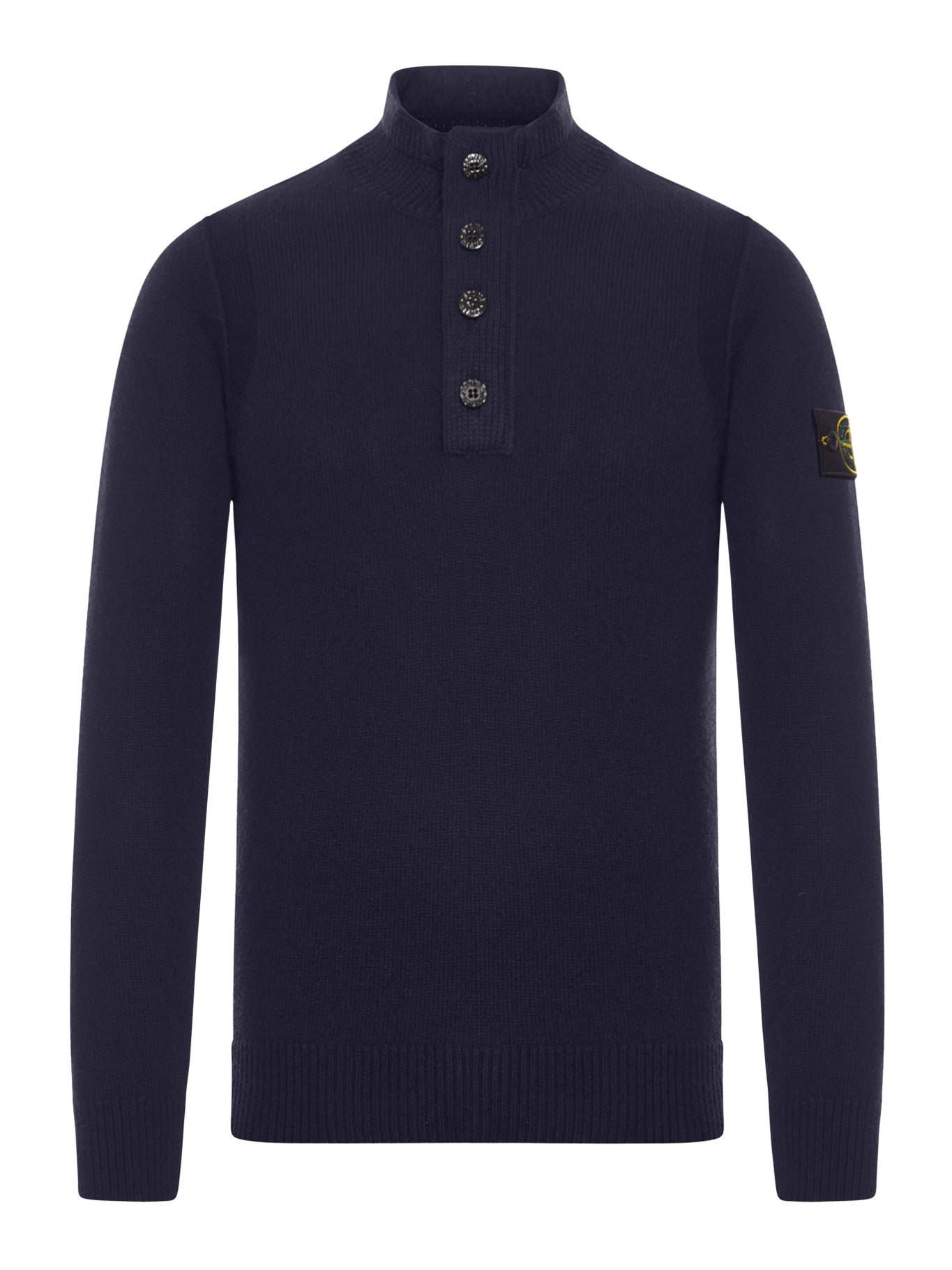 SWEATER WITH SHORT ZIP AND FELT DETAILS