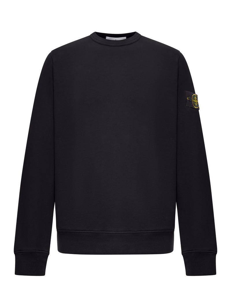 CREWNECK COTTON SWEATSHIRT WITH COMPASS LOGO