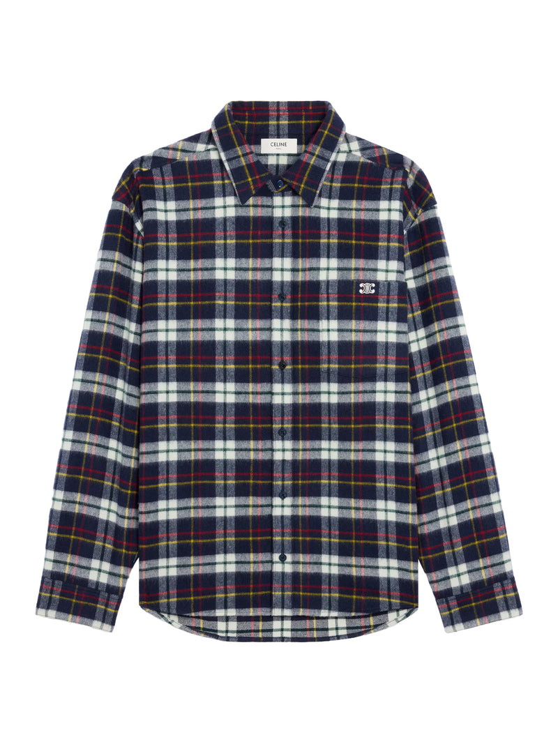 SOFT CHECKED BRUSHED WOOL SHIRT