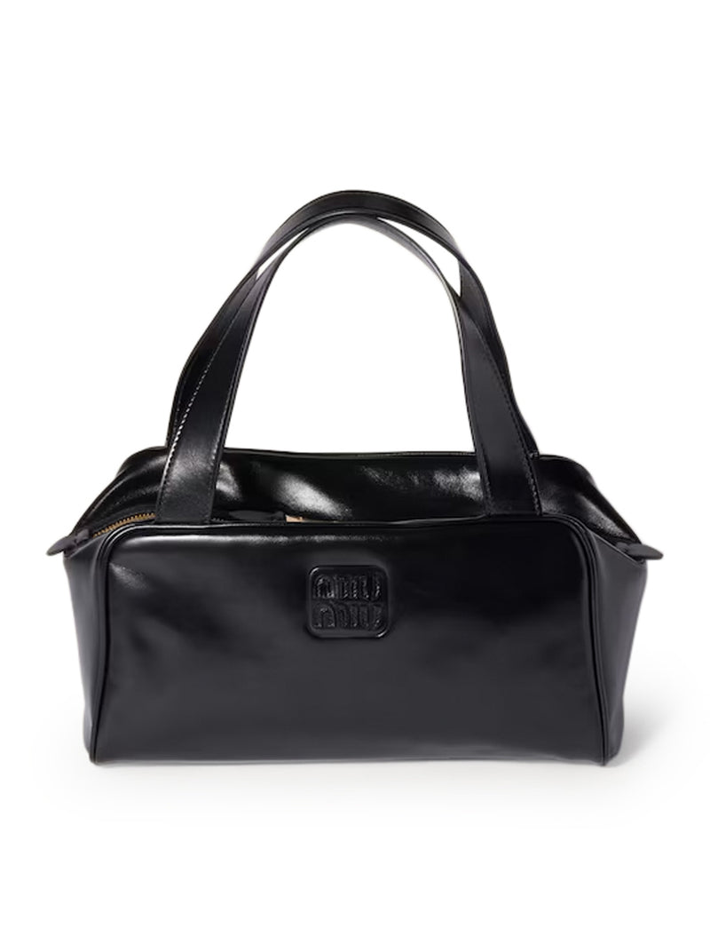 LEATHER TOP HANDLE BAG