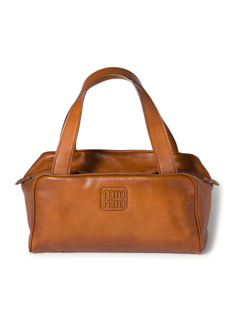 LEATHER TOP HANDLE BAG
