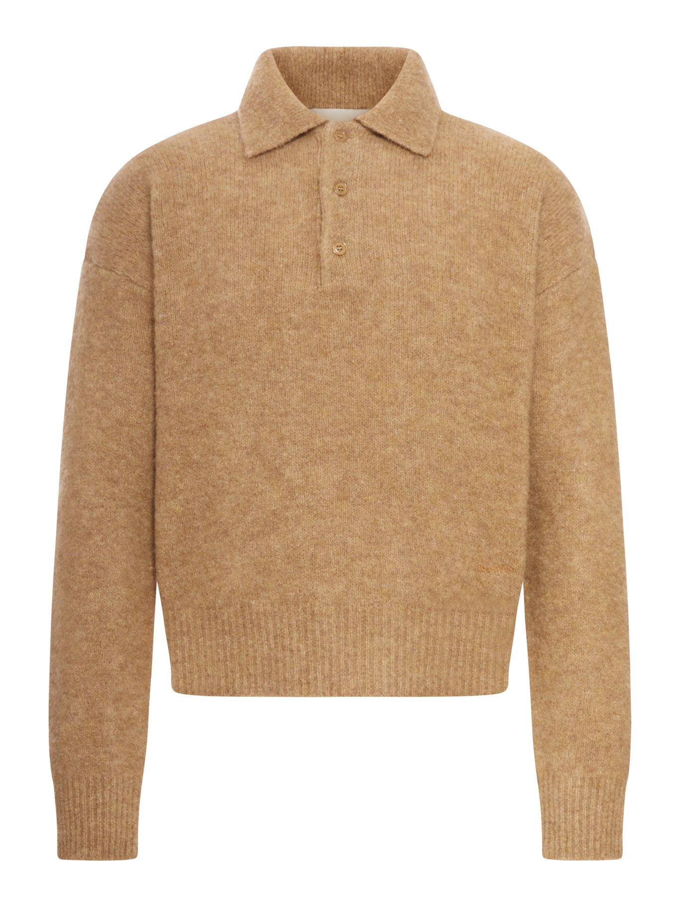 ALPACA LONG-SLEEVED POLO SHIRT