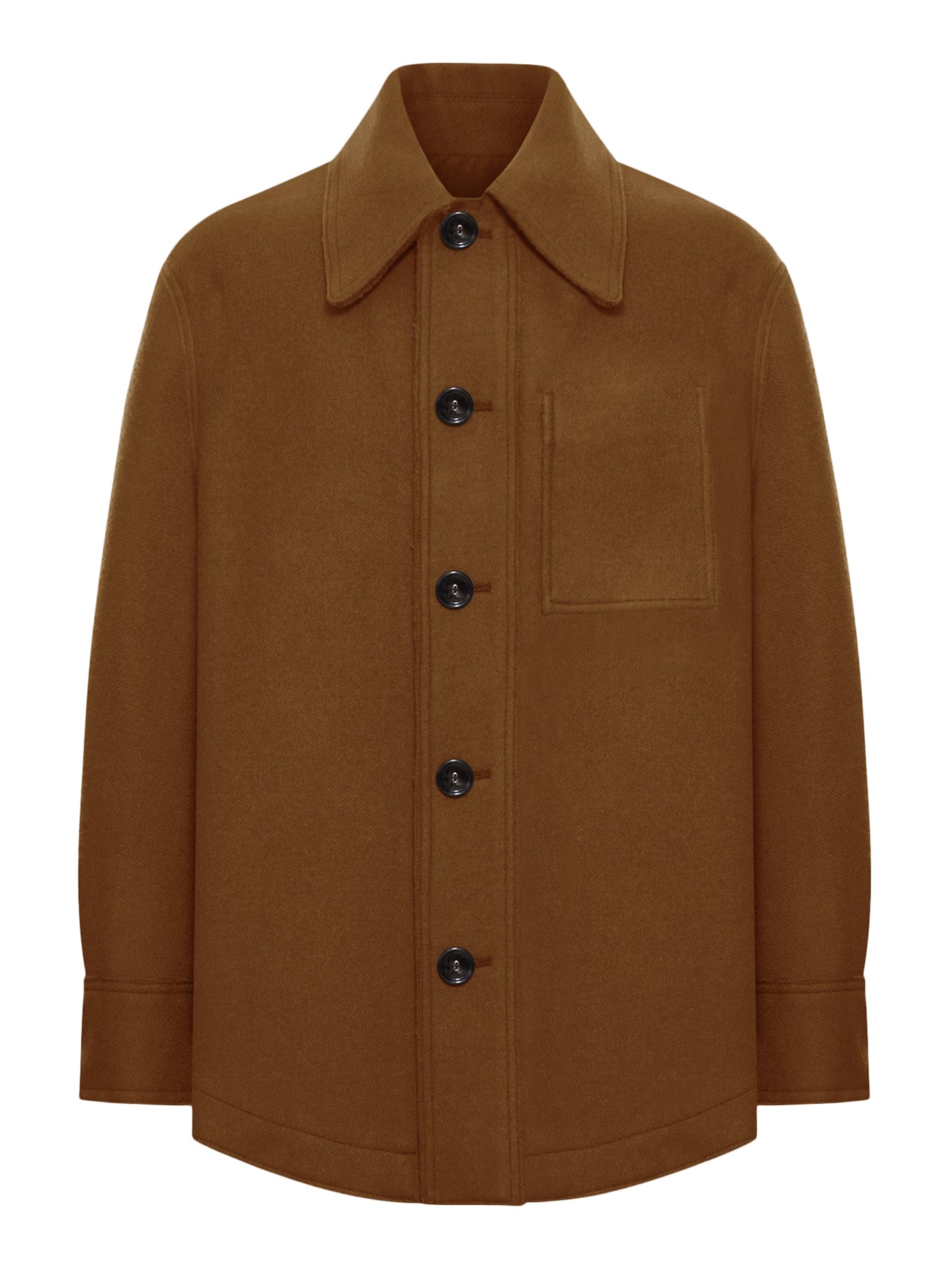 WOOL GABARDINE OVERSHIRT