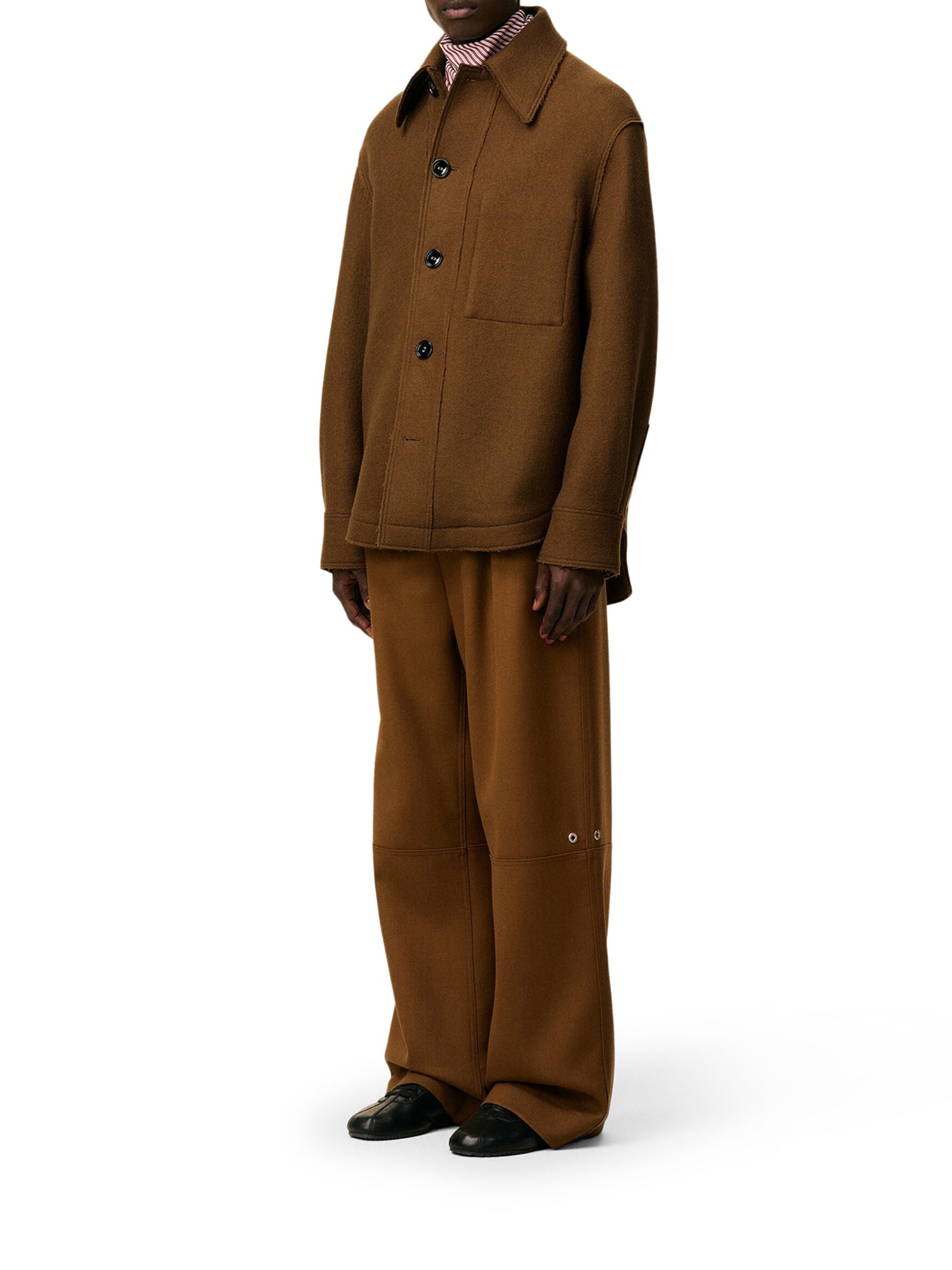 WOOL GABARDINE OVERSHIRT